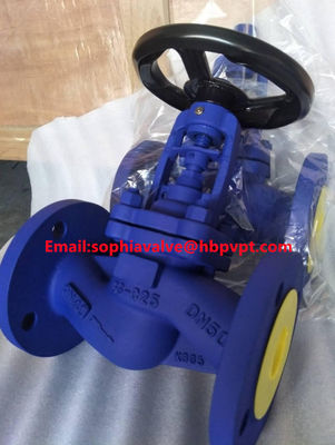 DIN standard PN16 PN40 cast steel bellows globe valve