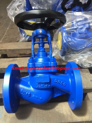 DIN standard PN16 PN40 cast steel bellows globe valve