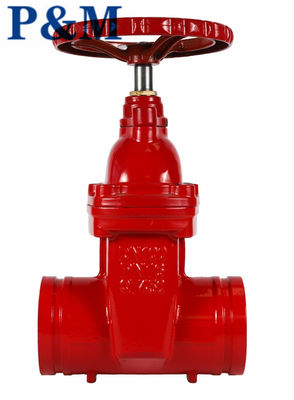 AWWA C509 DN100 Grooved end resilient seal gate valve