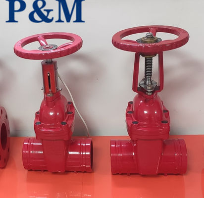 AWWA C509 DN100 Grooved end resilient seal gate valve