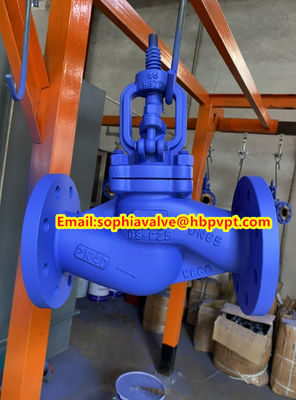 GG25 DIN flange end globe valve