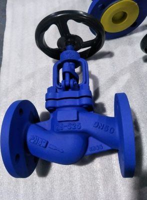 DIN PN40 cast steel bellows globe valve