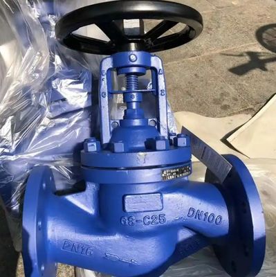 DIN bellows globe valve handwheel operation