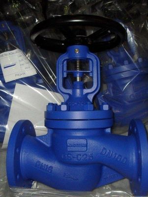 DIN bellows globe valve handwheel operation