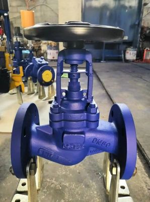 DIN bellows globe valve handwheel operation