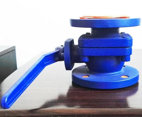 ANSI PTFE flange end cast iron ball valve