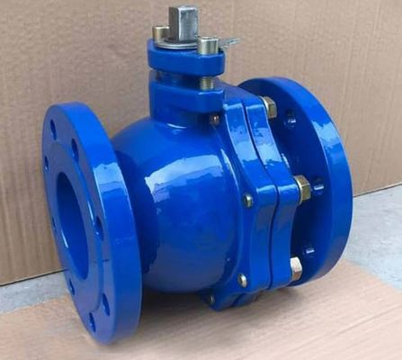 ANSI PTFE flange end cast iron ball valve