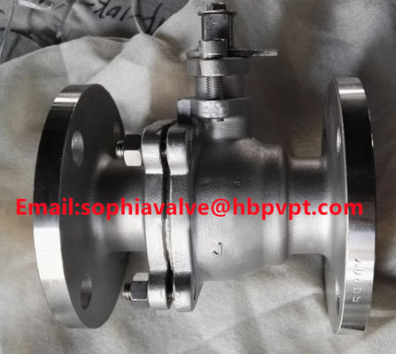 stainless steel SCS13 JIS10K flange end ball valve
