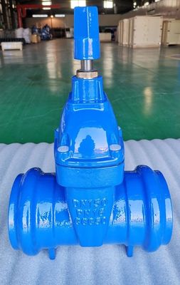 ductile iron GGG50 DN50 PN16 socket gate valve with blue color