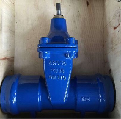 ductile iron GGG50 DN50 PN16 socket gate valve with blue color
