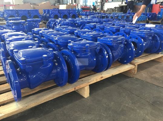 DIN3202 PN10/16 cast iron flanged swing check valve