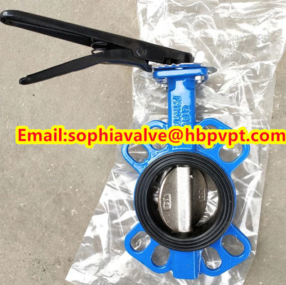 DIN Ductile iron butterfly valve with pin