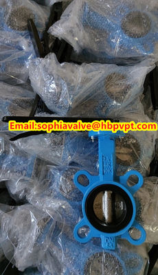 DIN Ductile iron butterfly valve with pin