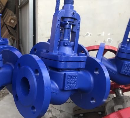 DIN bellows globe valve PN16 body GG25
