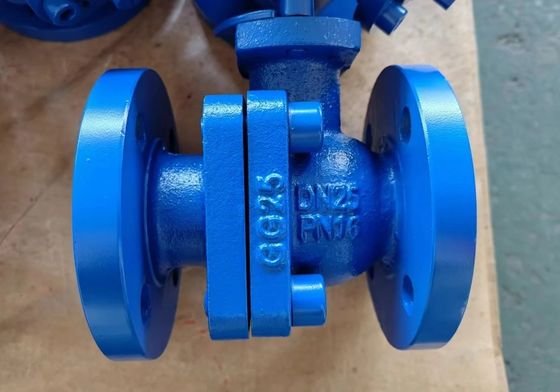 2-pc GG25 PN16 cast iron flanged ball valve