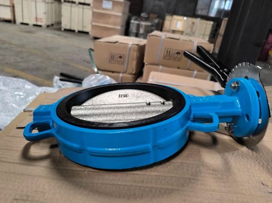 export DN100 ductile iron JIS wafer butterfly valve
