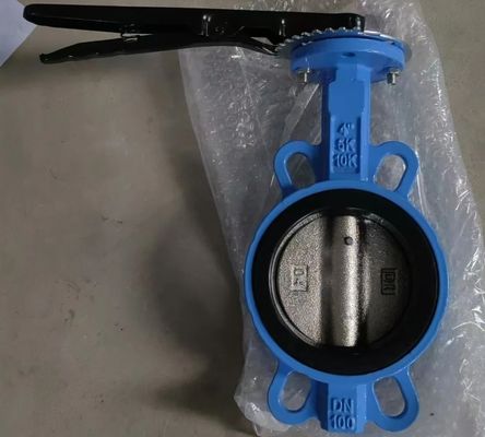 export DN100 ductile iron JIS wafer butterfly valve