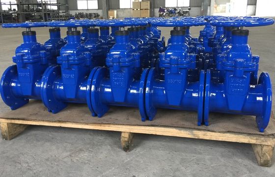 DIN3352 resilient seal cast iron PN16 gate valve