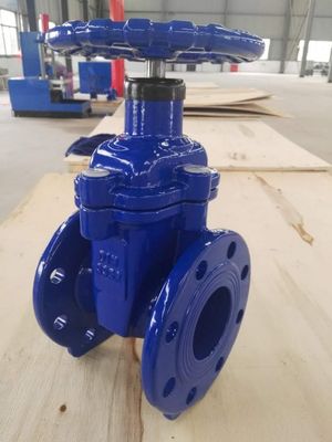 DIN3352 resilient seal F4 cast iron gate valve body material GGG50
