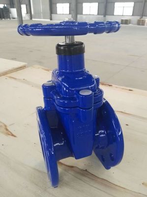 DIN3352 resilient seal F4 cast iron gate valve body material GGG50