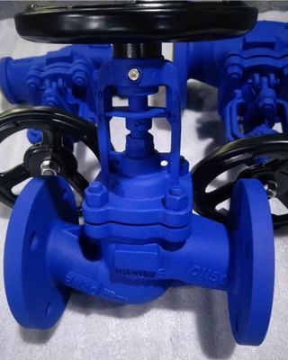 carbon steel GS-C25 PN40 DIN bellows flanged globe valve