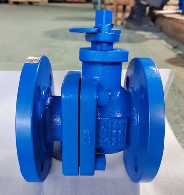 DIN3357 PN16 GG25 floating flanged ball valve