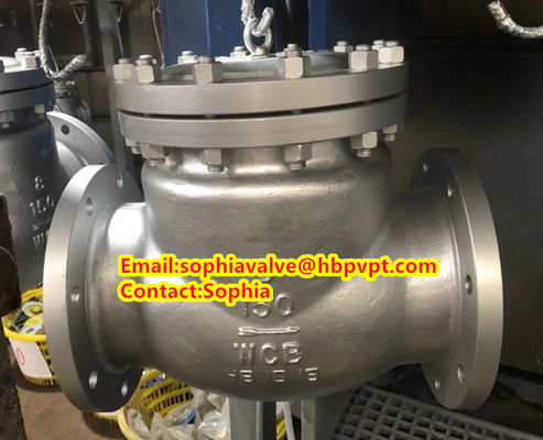 cast steel check valve WCB 300# flanged swing check valve