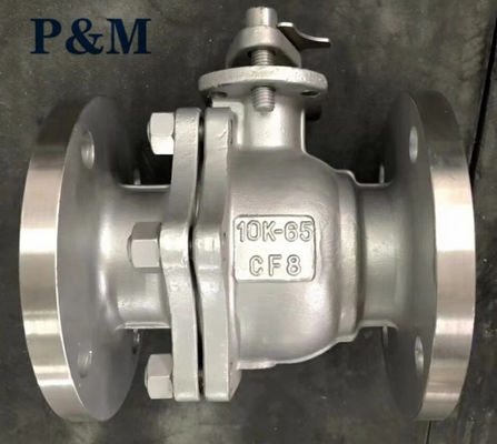 JIS10K stainless steel SCS13 2-PC ball valve