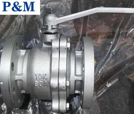 JIS10K 150A cast iron 2-pc ball valve origin China