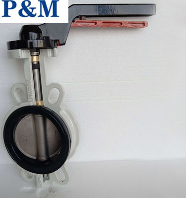DIN3354 cast iron wafer butterfly valve without pin