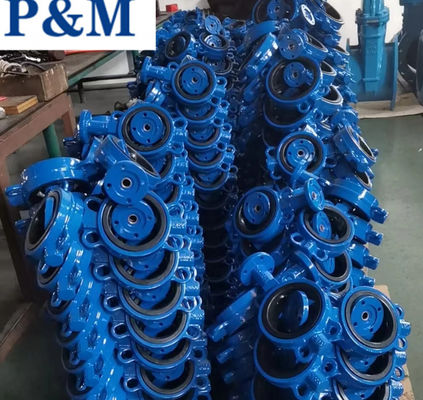 DIN3354 cast iron wafer butterfly valve without pin