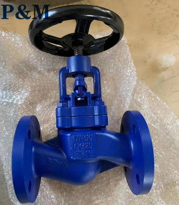DN50 PN16 GG25 flanged globe valve handwheel operation