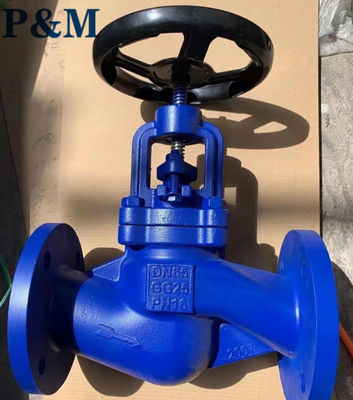 DN50 PN16 GG25 flanged globe valve handwheel operation