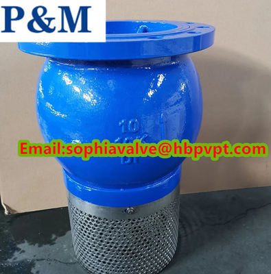 10inch JIS10K ductile iron foot valve made in China