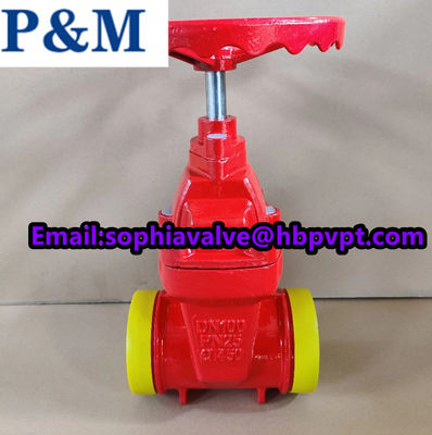 PN16 PN25 grooved end cast iron gate valve