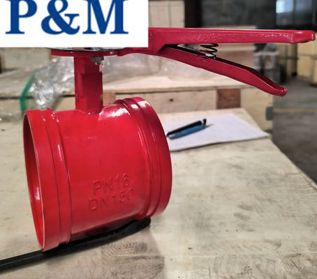 AWWA/ANSI DN100 grooved end butterfly valve