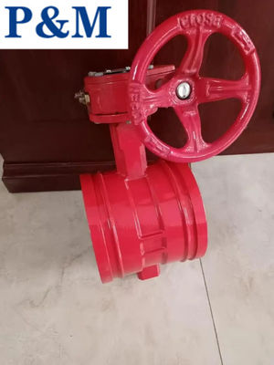 AWWA/ANSI DN100 grooved end butterfly valve