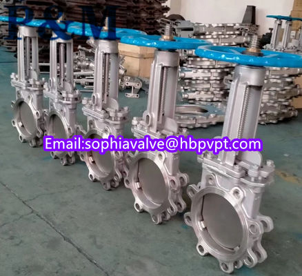 JIS10K rising stem cast steel knife gate valve