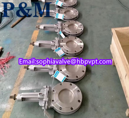 JIS10K rising stem cast steel knife gate valve