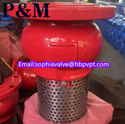 dn100 pn16 GGG50 foot valve stainless steel screen