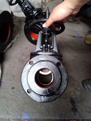 Py10 rising stem GOST cast iron gate valve
