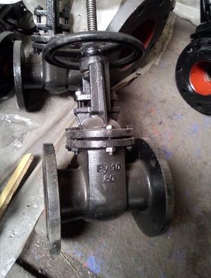 Py10 rising stem GOST cast iron gate valve