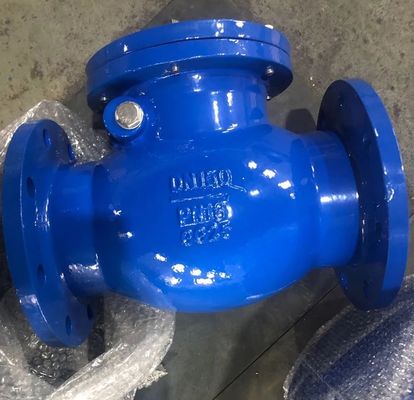 cast iron DIN resilient seal flanged check valve
