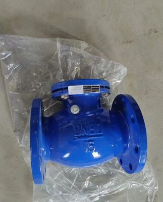 cast iron DIN resilient seal flanged check valve