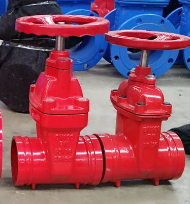 DN100 cast iron ANSI grooved end gate valve supplier