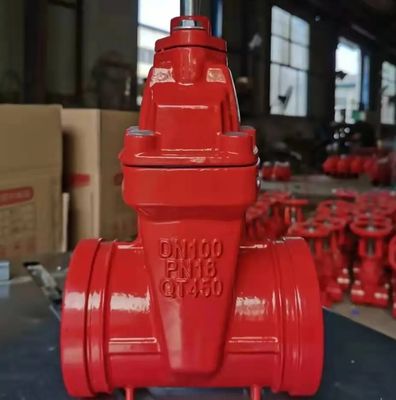 DN100 cast iron ANSI grooved end gate valve supplier