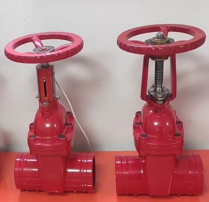 DN100 cast iron ANSI grooved end gate valve supplier
