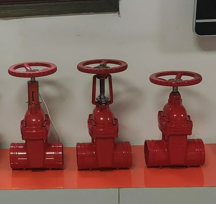 DN100 cast iron ANSI grooved end gate valve supplier