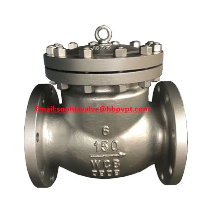 WCB 8'' 150LB cast steel flanged check valve supplier