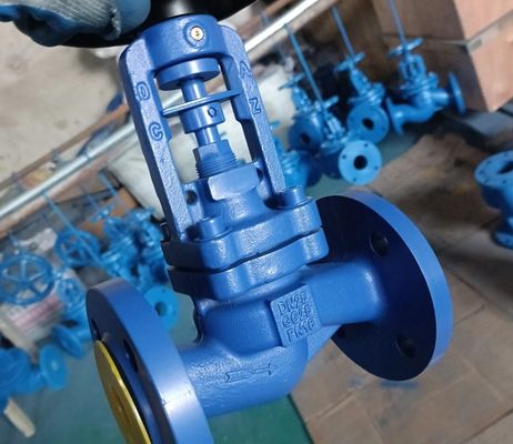 DIN bellows flanged cast iron globe valve